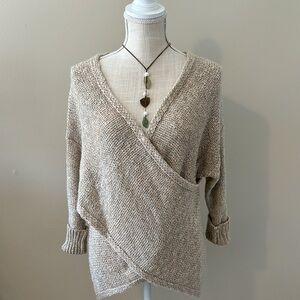 NWOT She + Sky cross front sweater -  size small
